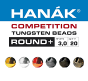 Hanak Tungsten Round+ Slotted Jig Beads