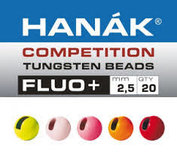 Hanak Tungsten Fluo+ Slotted Jig Beads