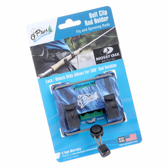 O'Pros Belt Clip Rod Holder for Fly and Spinning Rods 