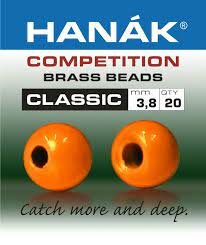 Hanak Brass Beads Classic Fluo Orange