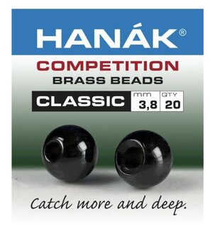 Hanak Brass Beads Classic Fluo Black