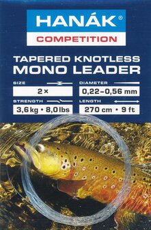 Hanak Tapered Knotless Mono Leader Clear 270 cm