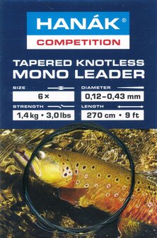 Hanak Tapered Knotless Mono Leader Camou 270 cm