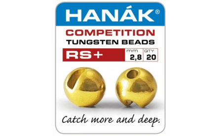 Hanak Tungsten RS+ Gold Slotted Jig Beads