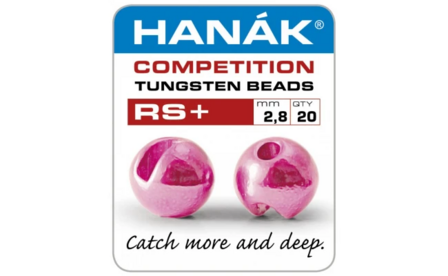 Hanak Tungsten RS+ Metallic Light Pink Slotted Jig Beads