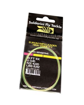 Soldarini Euronymph leader H-V Ultra Sensitive 16ft 4x fluo yellow