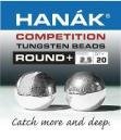Hanak Tungsten Round+ Silver Slotted Jig Beads
