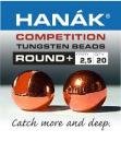 Hanak Tungsten Round+ Copper Slotted Jig Beads
