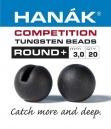Hanak Tungsten Round+ Black Matt Slotted Jig Beads