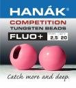 Hanak Tungsten Fluo+ Hot Pink Slotted Jig Beads