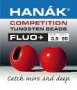 Hanak Tungsten Fluo+ Red Slotted Jig Beads